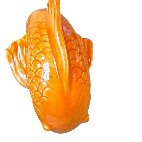 Set Of 2 Pottery Barn Bright Orange Ceramic Fish-Shaped Napkin Rings - Picture 5 of 9